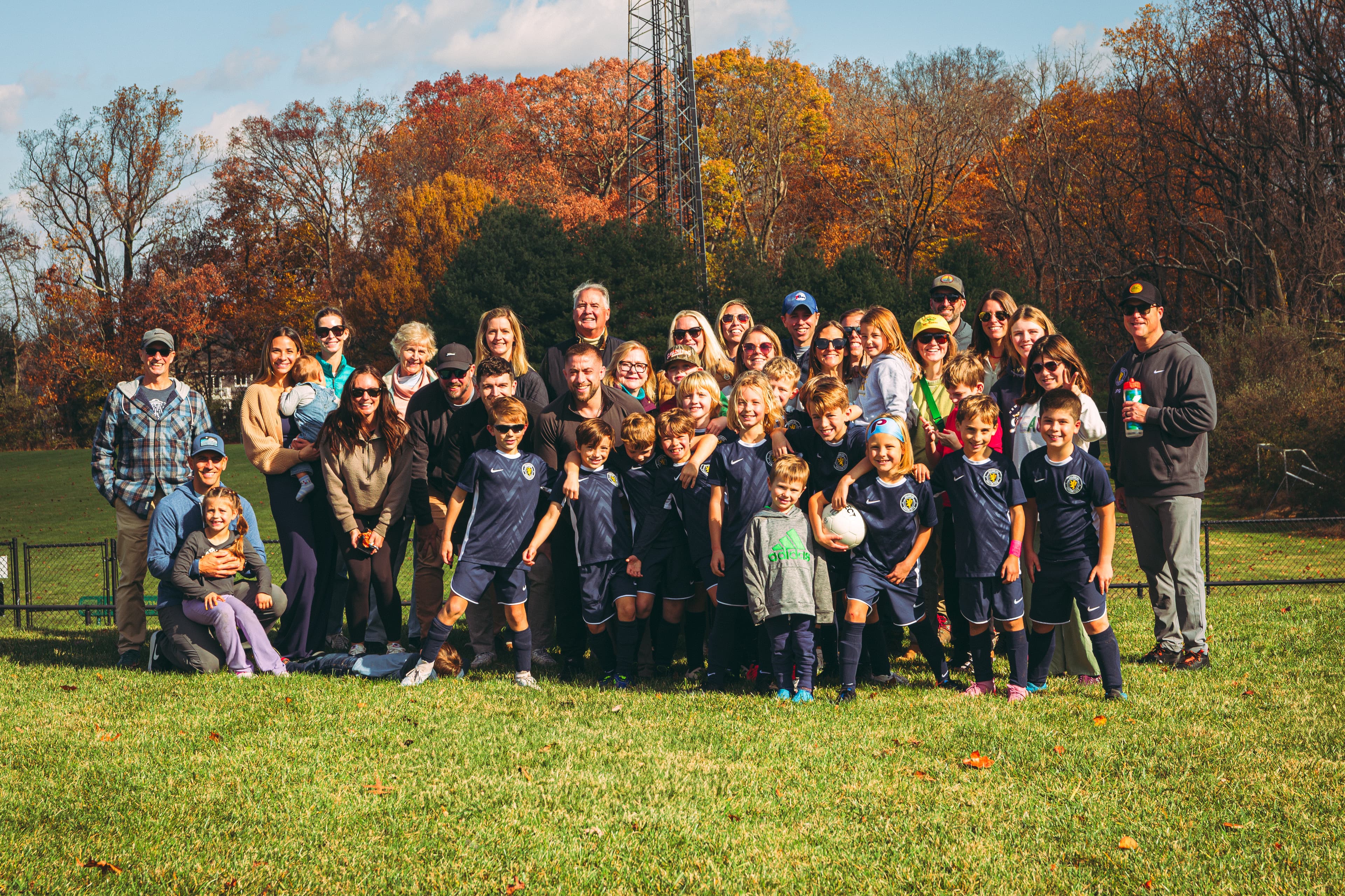 Solebury Soccer Club travel team celebrating after a match