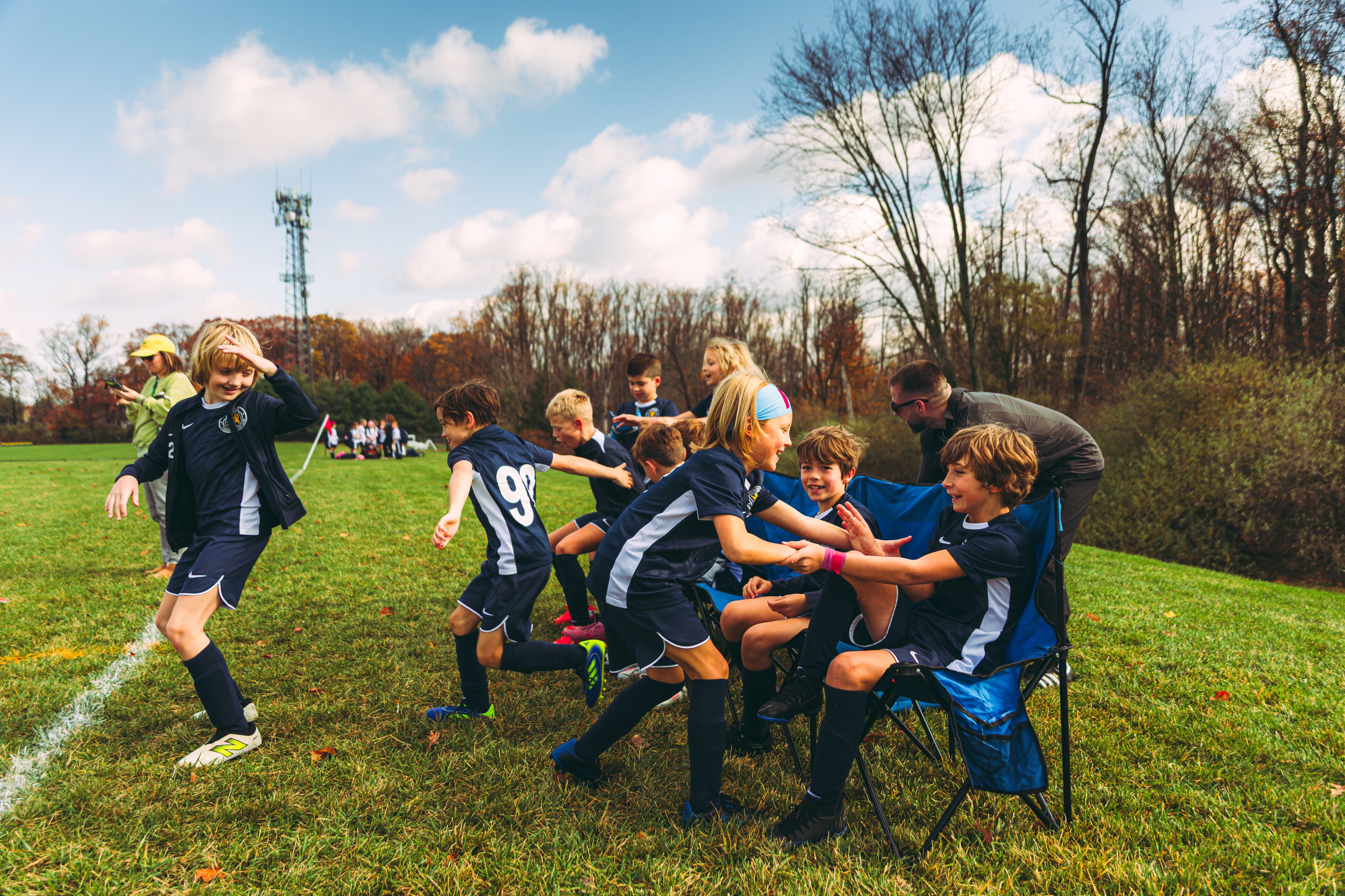 Solebury Soccer Club youth players competing in a travel match