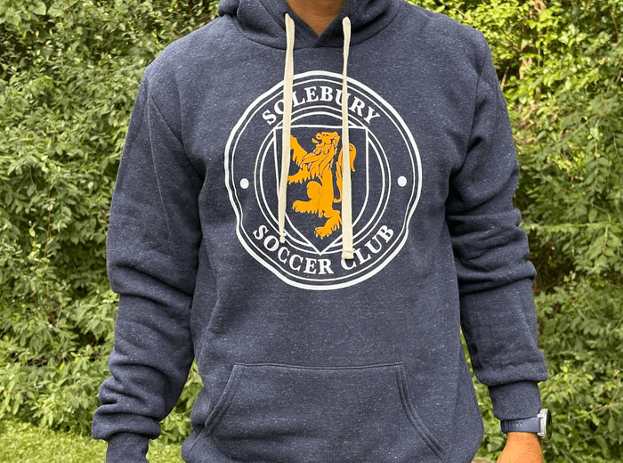 Navy Solebury Soccer Club crest hoodie